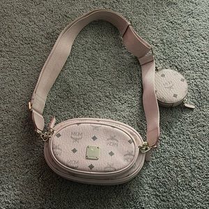 Pink MCM cross body three parts